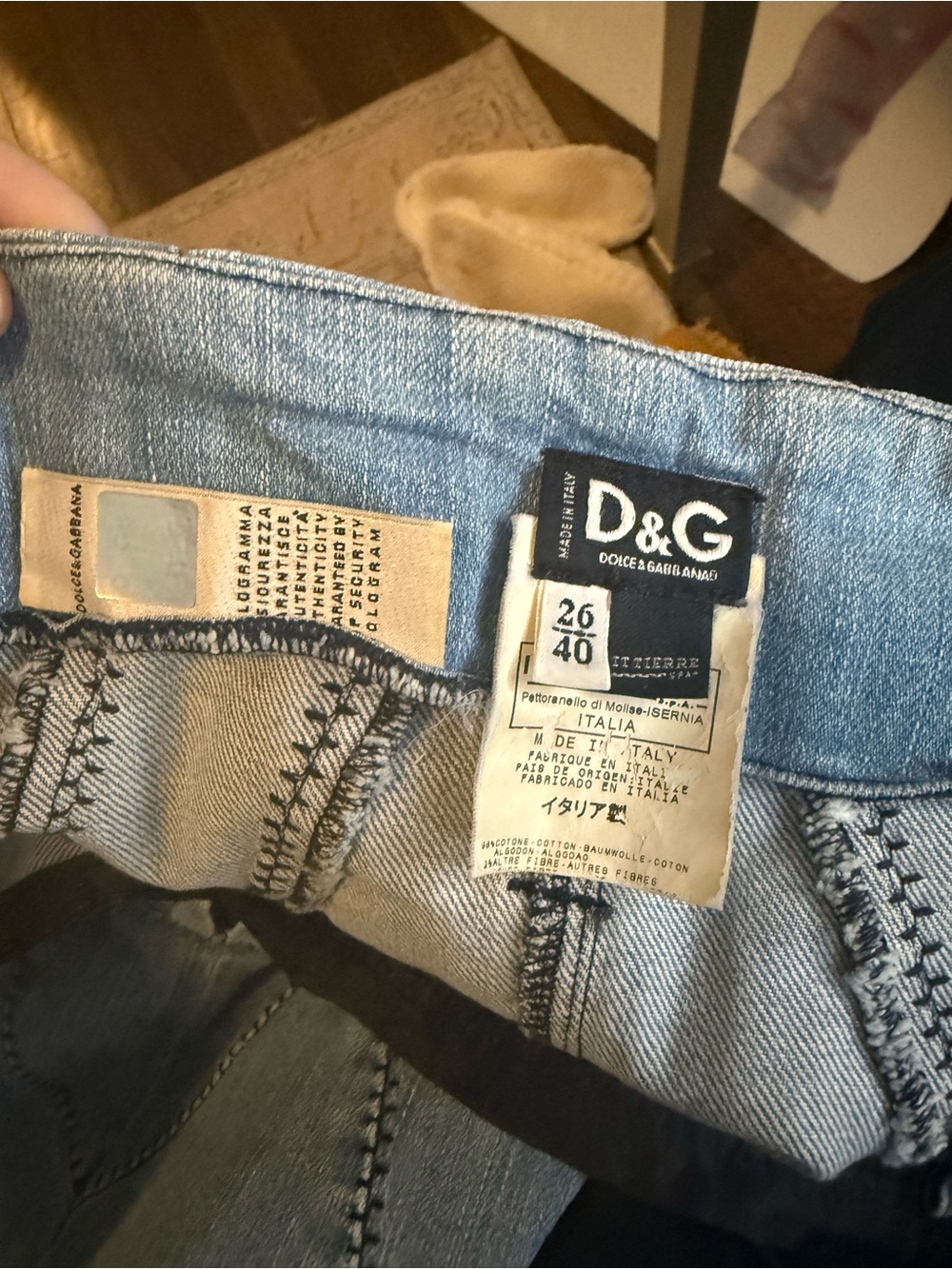 Dolce & Gabbana Light Blue Denim Lace-Up Mini Skirt - Picture 4 of 9